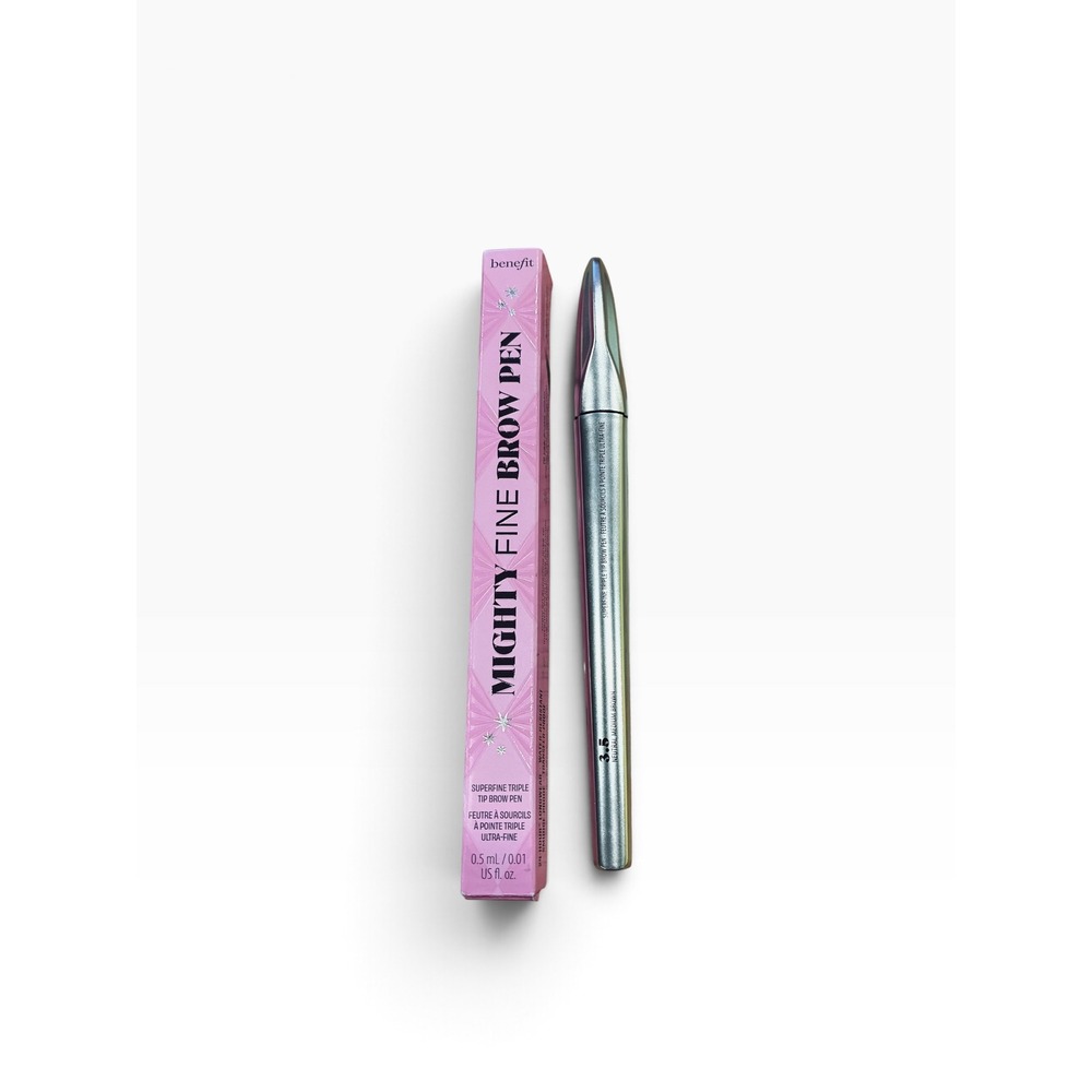 Benefit Mighty Fine Brow Pen 3.5 Neutral Medium Brown Full Size New in Box